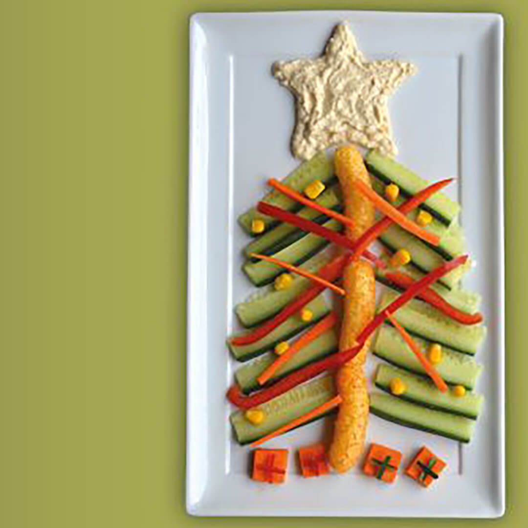 Festive Christmas Tree fun plate