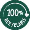 100% recyclable icon