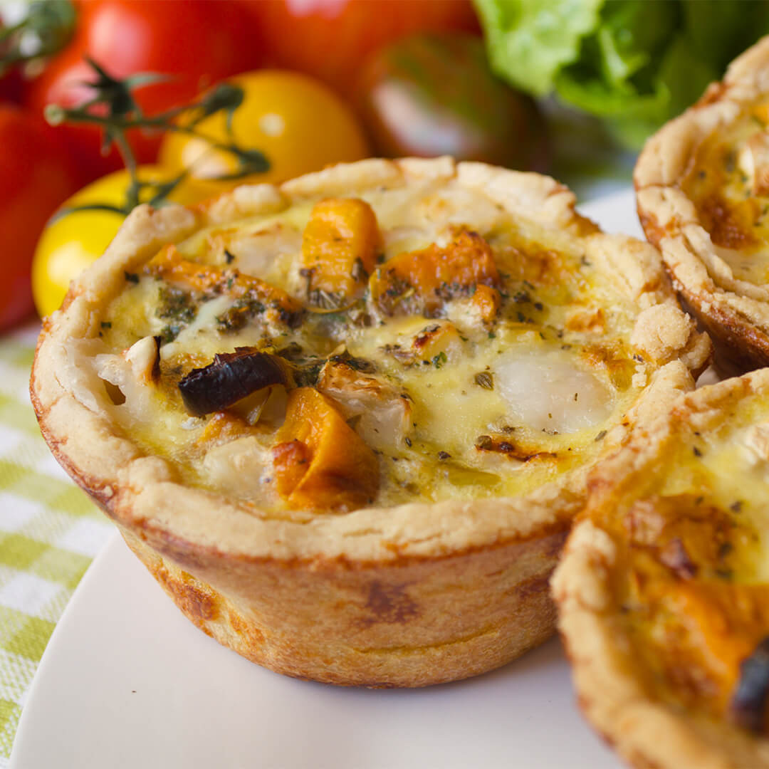 Mini Quiches with Asparagus & Gruyere