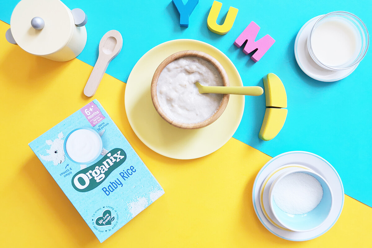 Organix baby rice with banana