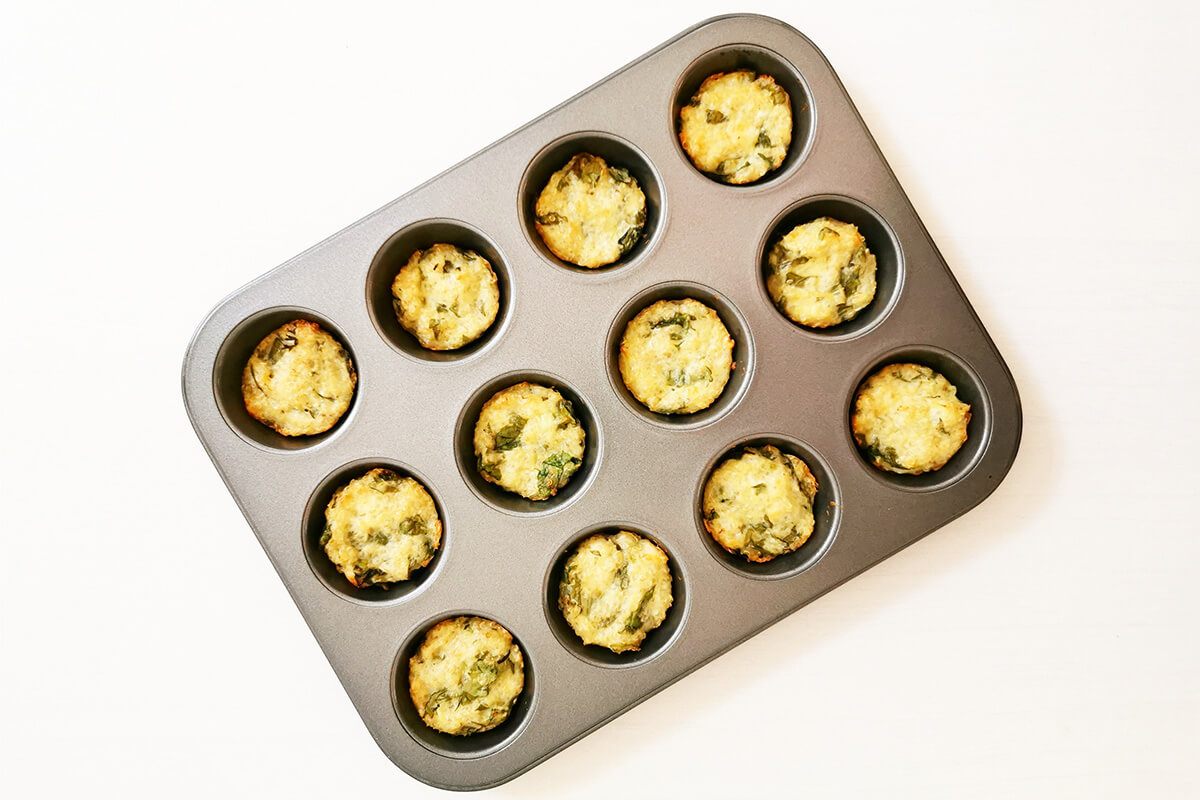 Quinoa bites in a cupcake/muffin tin